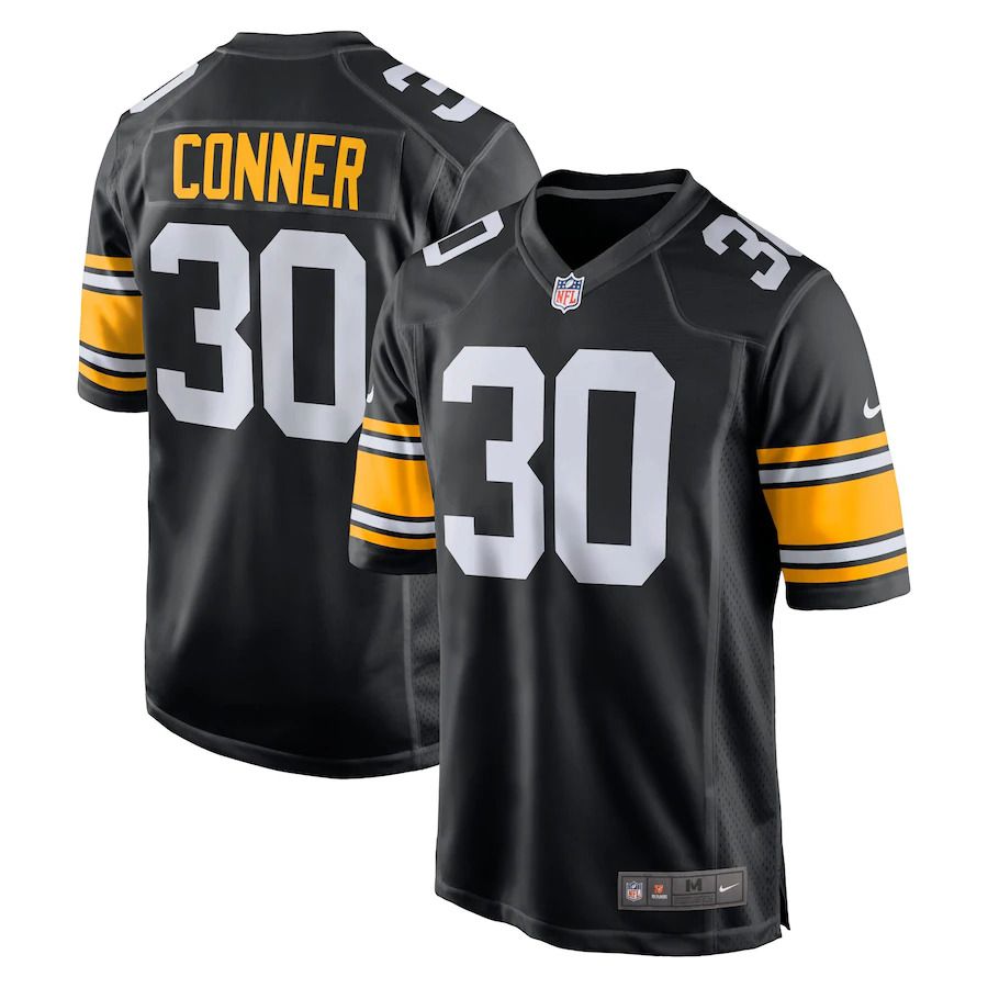 Men Pittsburgh Steelers #30 James Conner Nike Black Game NFL Jersey->pittsburgh steelers->NFL Jersey